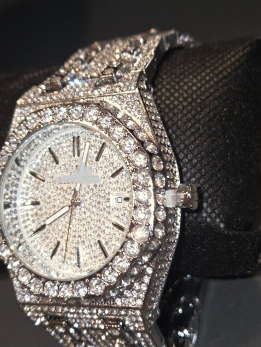 Fully Iced Out VVS Moissanite Diamond Stainless Steel Watch 44MM - Picture 5 of 9